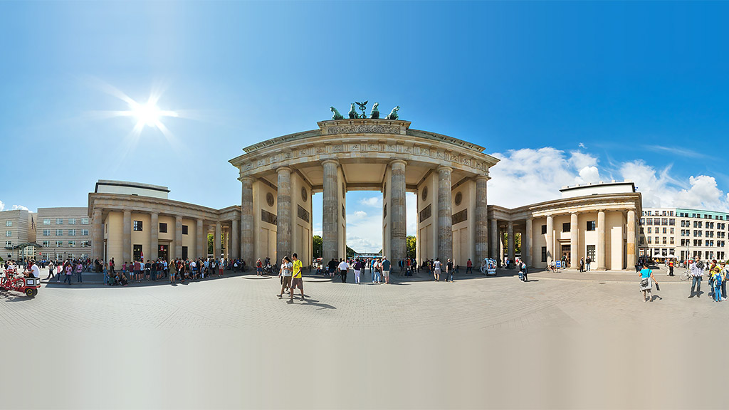 360 Grad Panoramafoto vom Brandenburger Tor