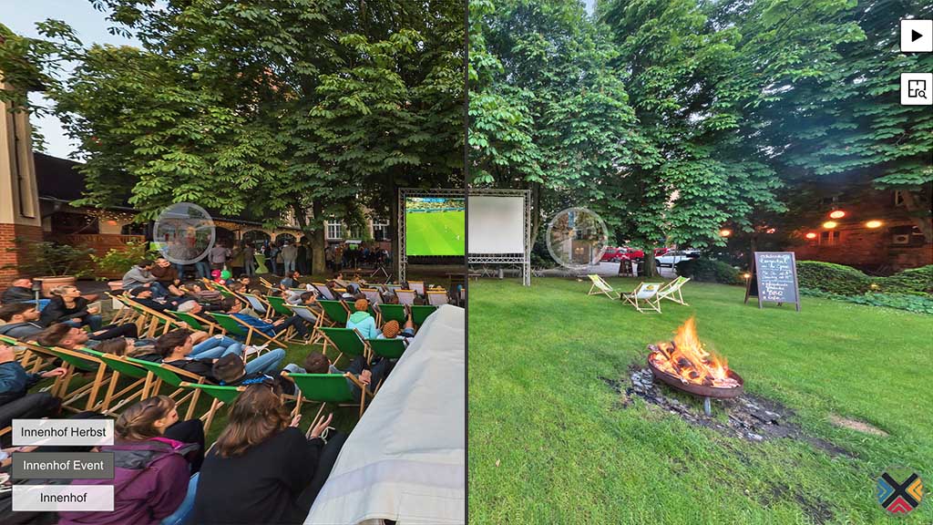 Überblendung in einer 360 Grad Tour