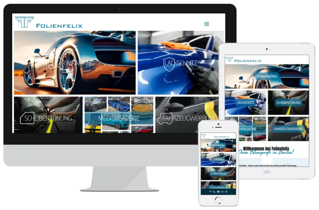 Mockup Webdesign FolienFelix Berlin